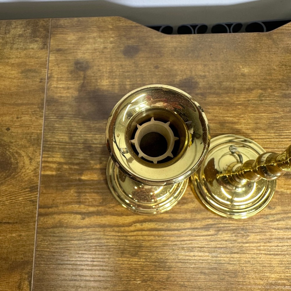PartyLite Brass Taper Candlestick Holders Set of 2 Gold‎ Tone Vintage Style - Picture 5 of 8